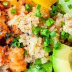 Teriyaki salmon poke bowl