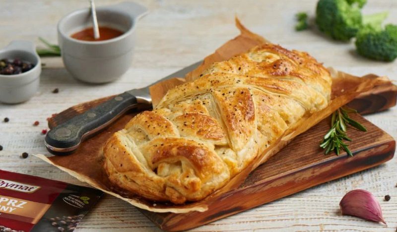 Braided Chicken Stuffed Puff Pastry - Culinary Recipes