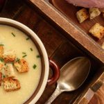 Creamy Onion Soup with Croutons