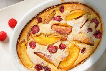 Peach and Raspberry Clafoutis