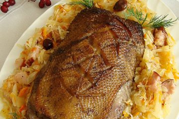 Roast Goose with Sweet-Sour Sauerkraut