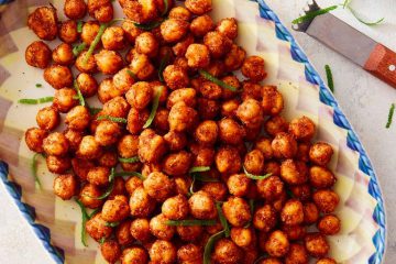Air Fryer Crunchy Chick Peas with Chilli Spice